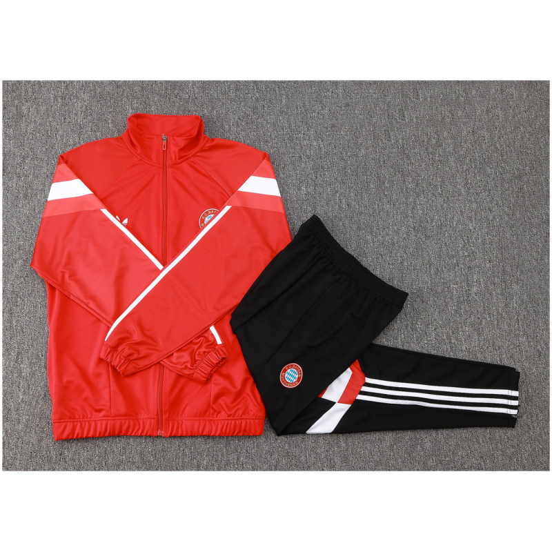 Ensemble d’entraînement pour enfants Bayern Munich Veste + Pantalon Rouge 2024/25