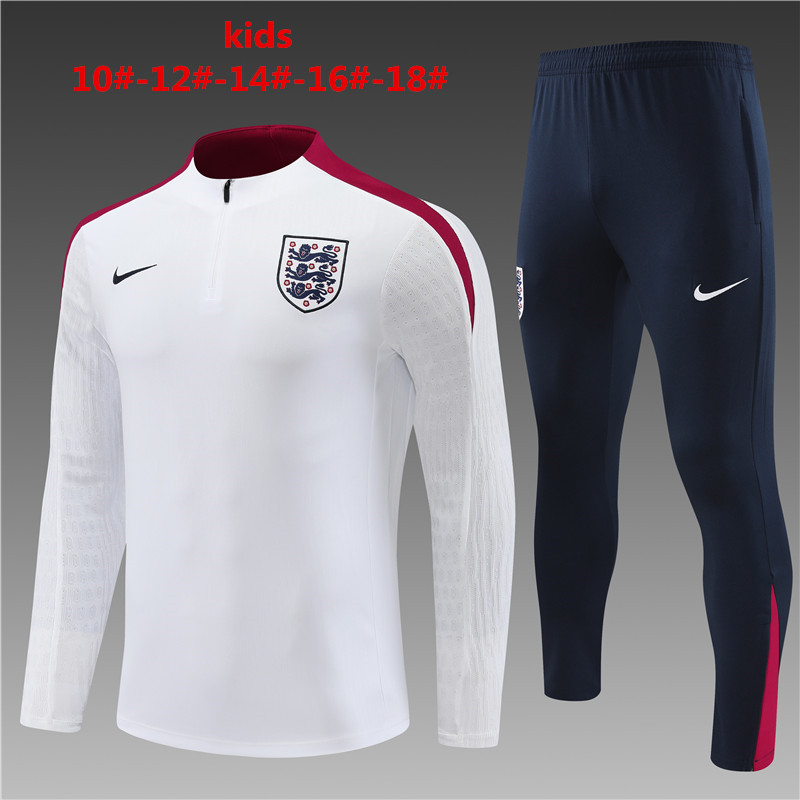 Ensemble d’entraînement pour enfants Angleterre Blanc 2024