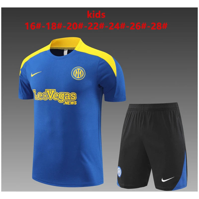 Tenue d’entraînement courte pour enfants Inter Milan Bleu 2024/25