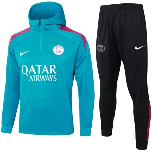 Sweat à Capuche PSG + Pantalon Ensemble d’Entraînement Cyan 2024