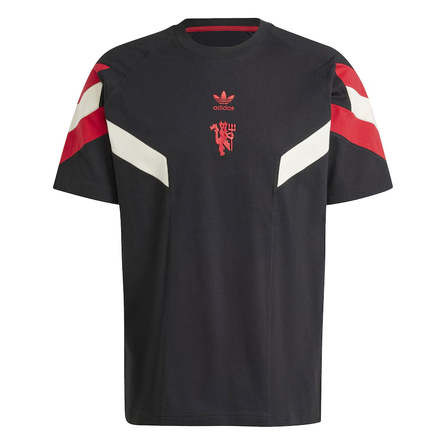 Adidas Originals Manchester United T-Shirt Lifestyler – Noir 2024/25 – joueur