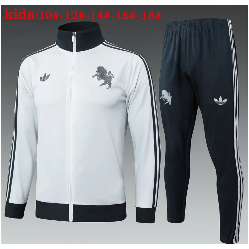 Ensemble de survêtement pour enfants Juventus Veste + Pantalon Gris Clair 2024/25