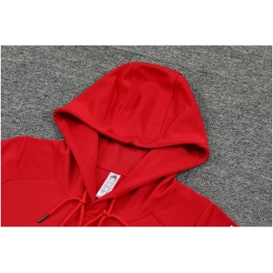 Survêtement d'entraînement Manchester United Hoodie Sweatshirt + Pantalon Rouge 2024/25