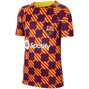 Maillot d’entraînement court pré-joueur Barcelone jaune 2023/24