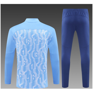 Tenue d’entraînement Manchester City pour enfants, motif bleu, saison 2024/25