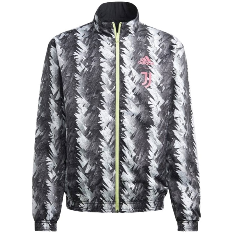 Veste Juventus Windrunner à capuche et fermeture éclair réversible avec logo de l’équipe sur le terrain 2023/24
