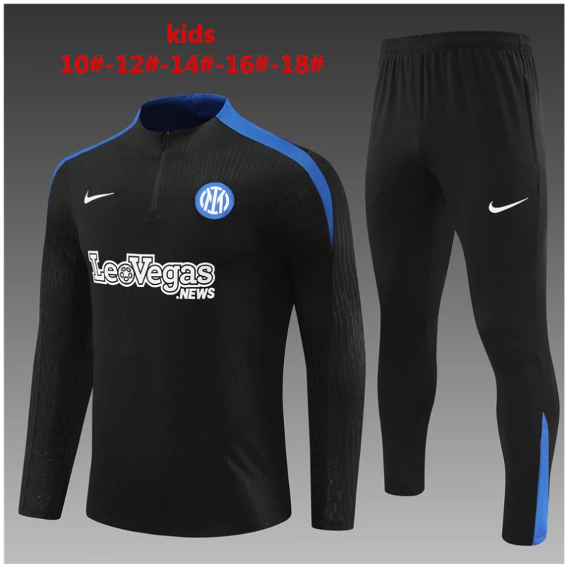 Tenue d’entraînement enfant Inter Milan noire 2024/25