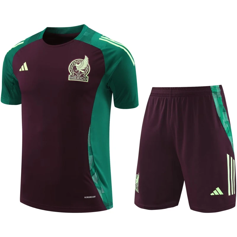 Ensemble d’entraînement court du Mexique bordeaux 2024