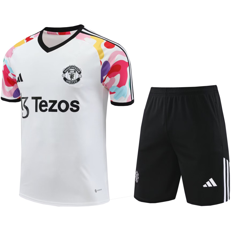 Tenue d’entraînement courte de Manchester United blanche 2024/25