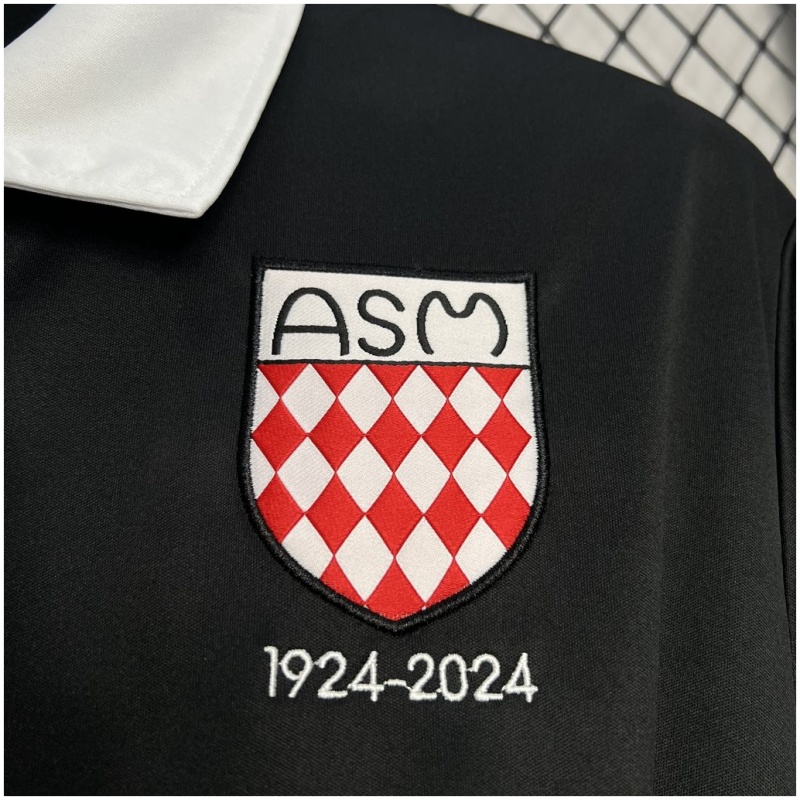 AS Monaco maillot foot noir 2024/25-Haut