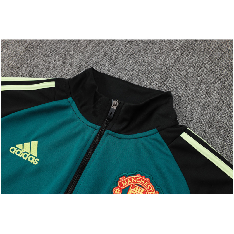Ensemble de survêtement d’entraînement Manchester United Veste + Pantalon Vert – Noir 2024/25