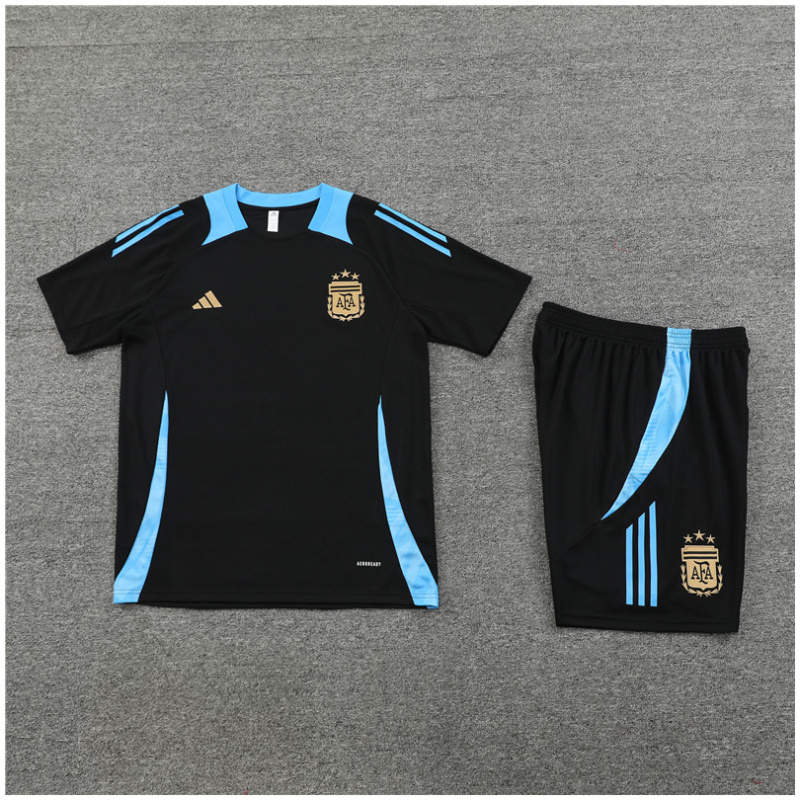 Ensemble d’entraînement court pour enfants Argentine noir 2024