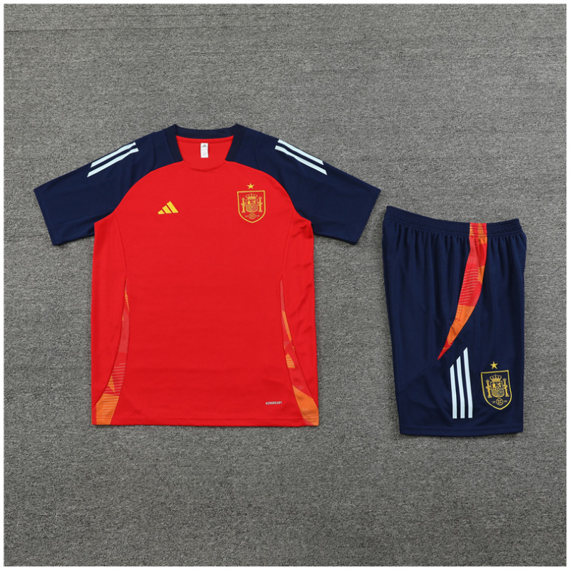 Ensemble d’entraînement court pour enfants Espagne rouge 2024