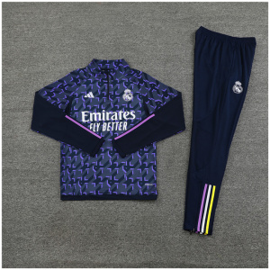 Ensemble d'entraînement enfant Real Madrid violet 2023/24