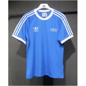 Maillot Adidas Originals Italie 3 Bandes en Pur Coton Bleu 2024 – joueur