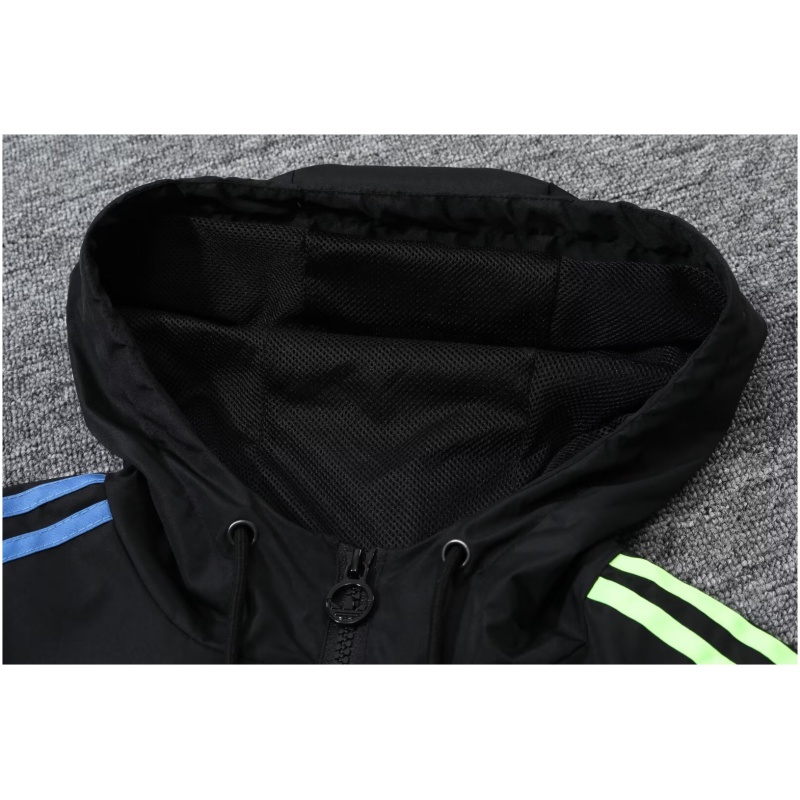 Veste coupe-vent Arsenal toutes saisons noire 2023/24