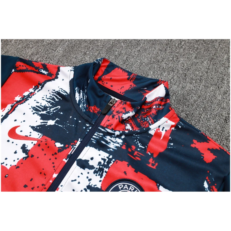 Survêtement d’entraînement PSG Veste + Pantalon Rouge / Bleu 2024/25