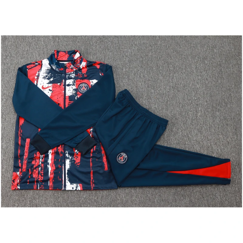 Ensemble d’entraînement pour enfants PSG Veste + Pantalon Royal – Rouge 2024/25