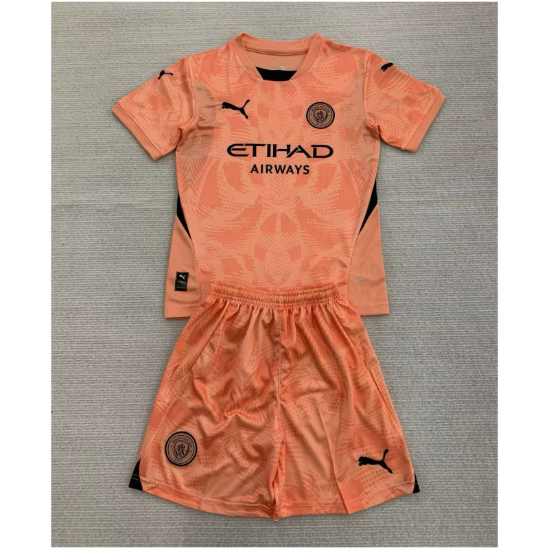 Maillot de Gardien de But Enfant Manchester City Orange 2024/25