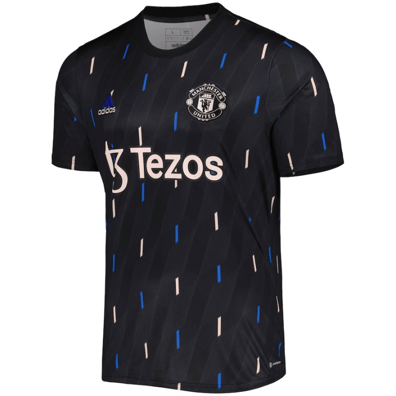Maillot d’entraînement court pré-joueur Manchester United Noir 2023/24