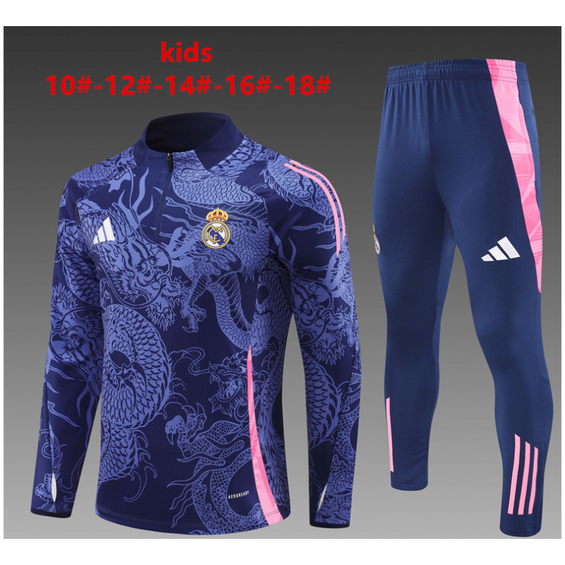 Ensemble d’entraînement pour enfants Real Madrid Dragon Violet 2024/25