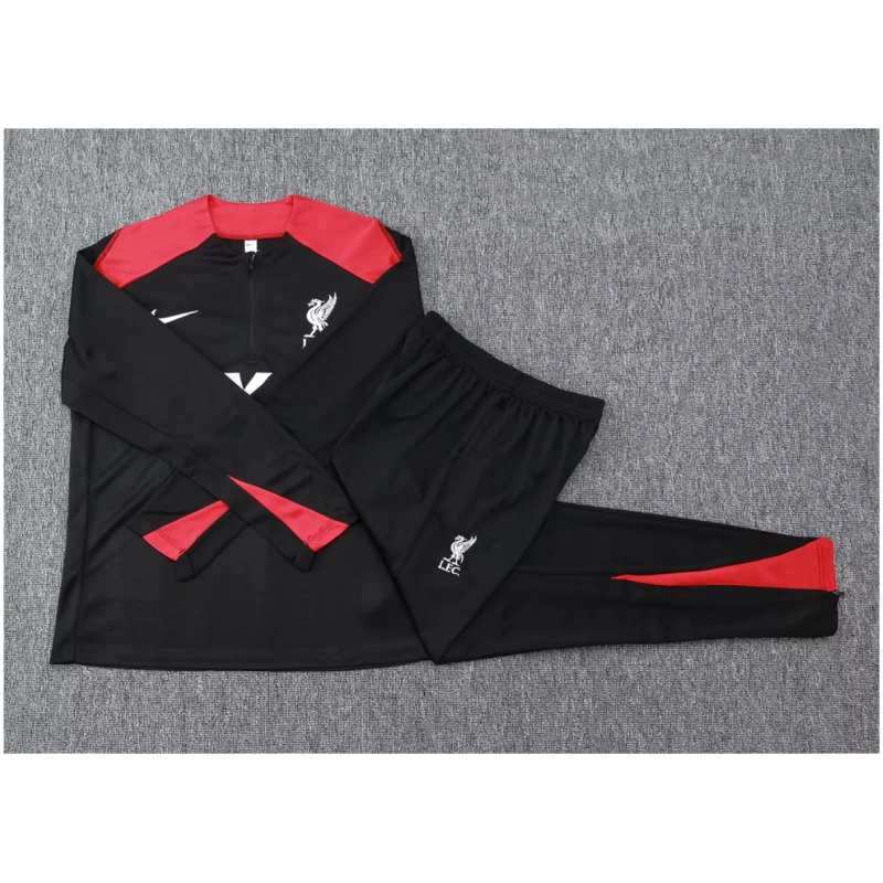 Ensemble d’entraînement enfant Liverpool noir 2024/25