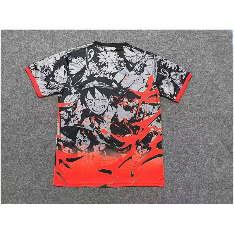 Maillot Rouge-Noir 2025 du Roi des Pirates Luffy du Japon