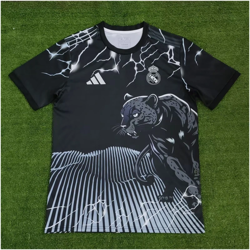 Maillot Édition Spéciale Léopard Noir Real Madrid 2024/25
