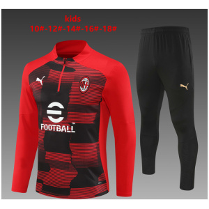 Ensemble d’entraînement enfant AC Milan rouge 2024/25