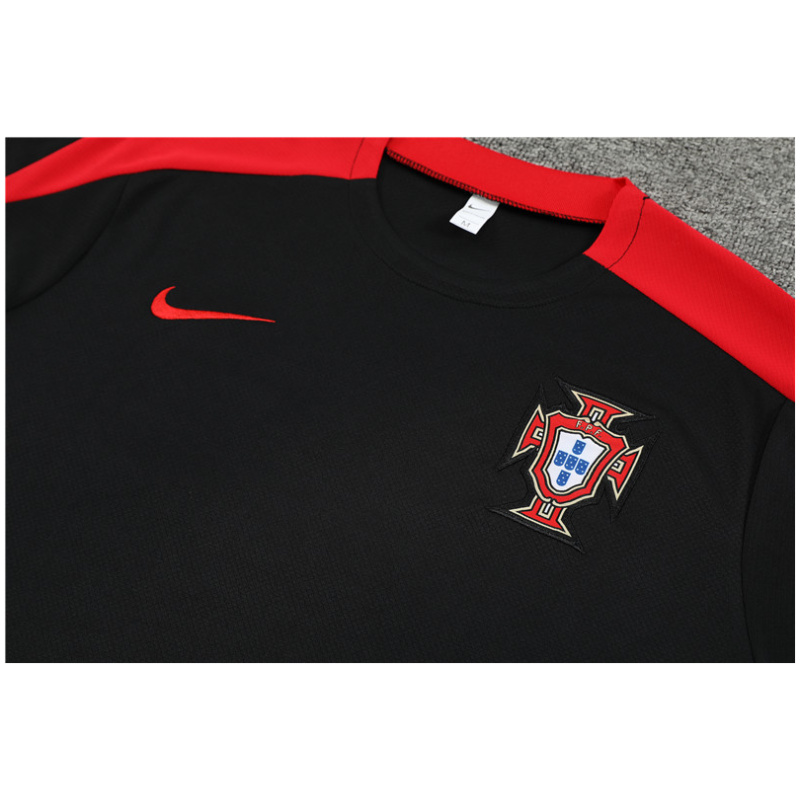 Tenue d’entraînement courte Portugal noire 2024
