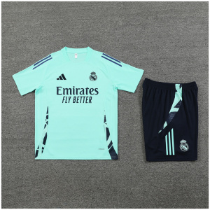 Ensemble de structure d'entraînement court pour enfants Real Madrid Vert Clair 2024/25