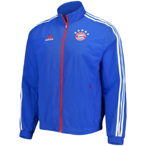 Veste Réversible Bayern Munich On-Field Team Logo Anthem Windrunner à Fermeture Éclair Intégrale 2023/24