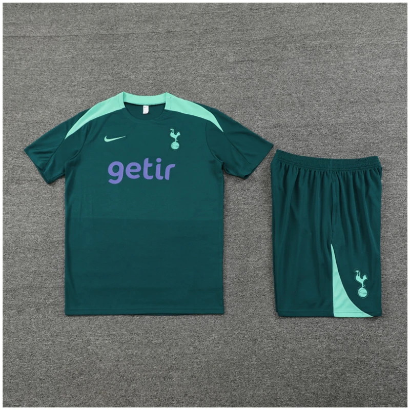 Tenue d’entraînement courte pour enfants Tottenham Hotspur verte 2024/25