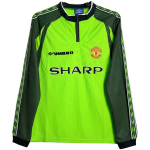 Maillot de Gardien de But Rétro Manchester United Vert Manche Longue 1998/99