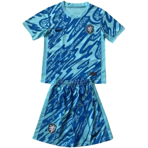 Maillot de Gardien de But Enfants Pays-Bas Bleu 2024