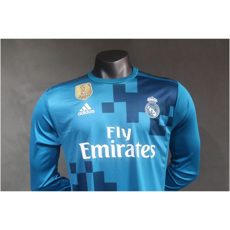 Maillot extérieur rétro authentique à manches longues Real Madrid 2017/18 – joueur