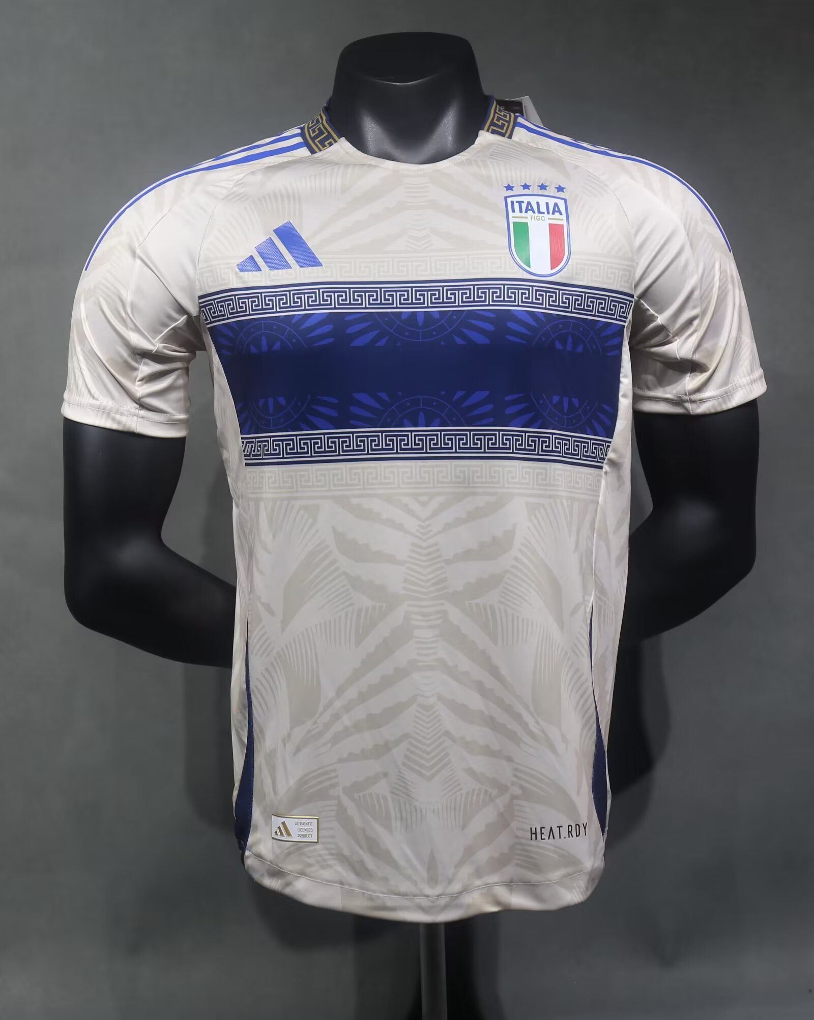 Italie x Versace Maillot Blanc Authentique 2024 – joueur