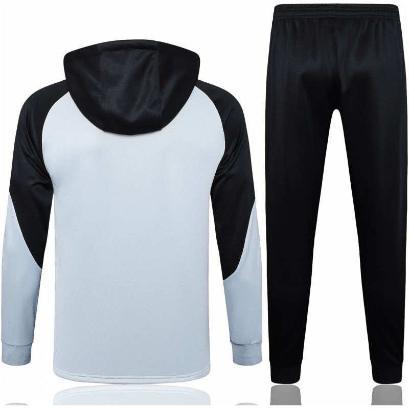 Sweat à Capuche Barcelone Gris – Noir 2023/24