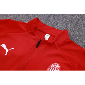 Ensemble de survêtement d'entraînement AC Milan Veste + Pantalon Rouge 2023/24