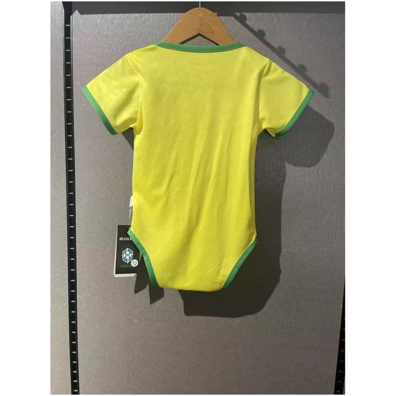 Maillot Domicile Bébé Brésil Coupe du Monde de la FIFA Qatar 2022