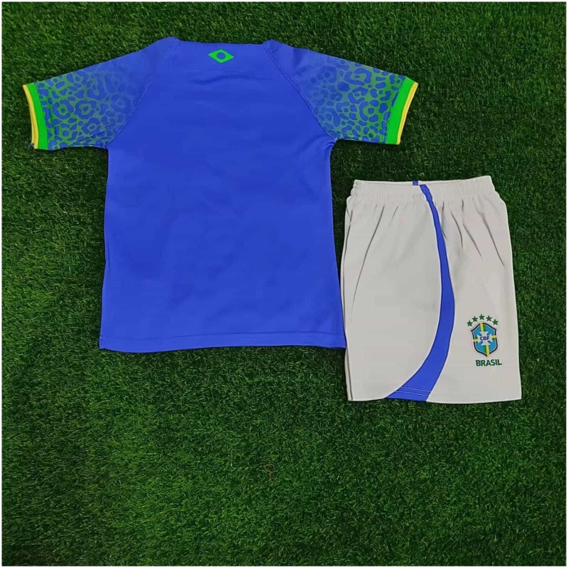 Maillot Extérieur Enfants Brésil Coupe du Monde FIFA Qatar 2022