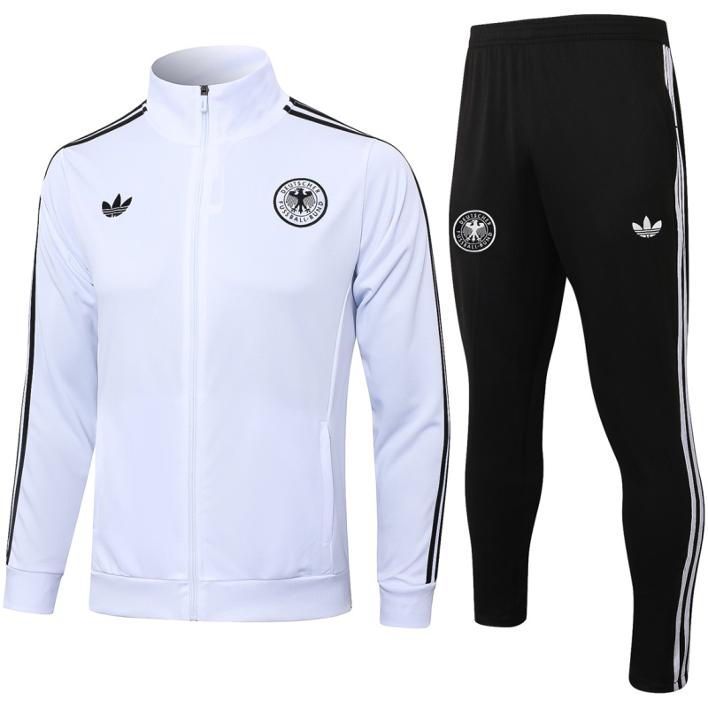 Ensemble d’entraînement d’Allemagne Veste + Pantalon Original Blanc 2024