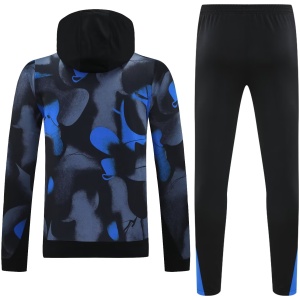 Sweat à capuche Inter Milan + Pantalon de survêtement ensemble d’entraînement Noir – Bleu 2024/25