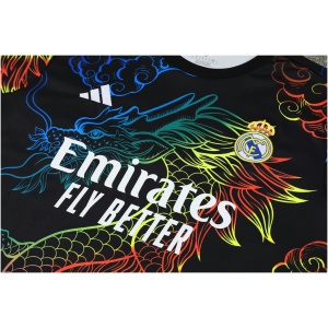 Tenue d'entraînement courte Real Madrid Dragon Noir 2024/25