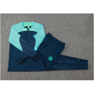 Ensemble de survêtement enfants FC Barcelone Veste + Pantalon Royal - Vert 2023/24