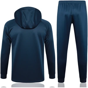 Ensemble de survêtement Brésil 2024 : Sweat à capuche + Pantalon d’entraînement Royal