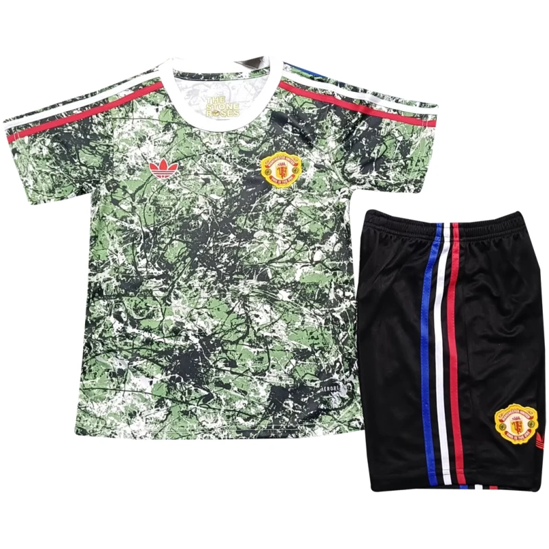 Maillot spécial vert pour enfants de Manchester United 2024/25