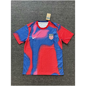 Maillot d'entraînement USA bleu-rouge 2024