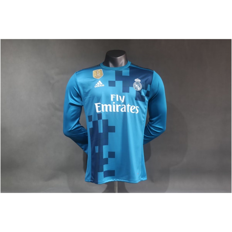 Maillot extérieur rétro authentique à manches longues Real Madrid 2017/18 – joueur