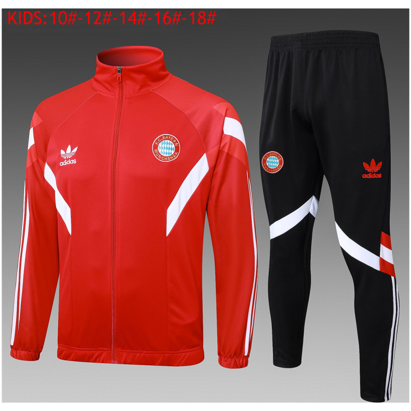 Ensemble d’entraînement pour enfants Bayern Munich Veste + Pantalon Rouge 2024/25